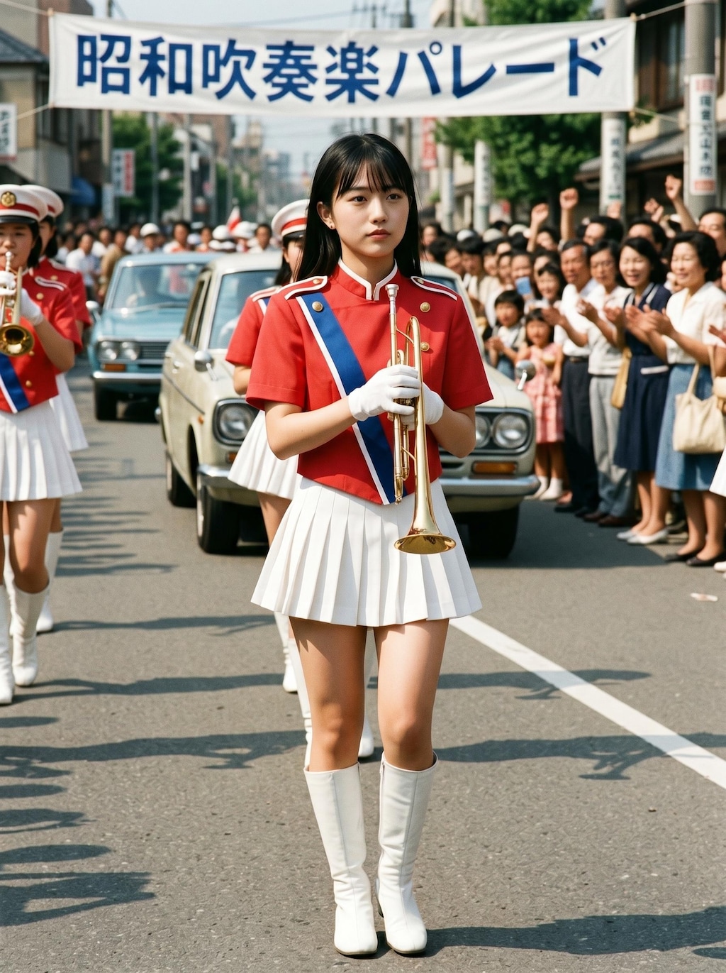 昭和レトロのマーチングバンドガール