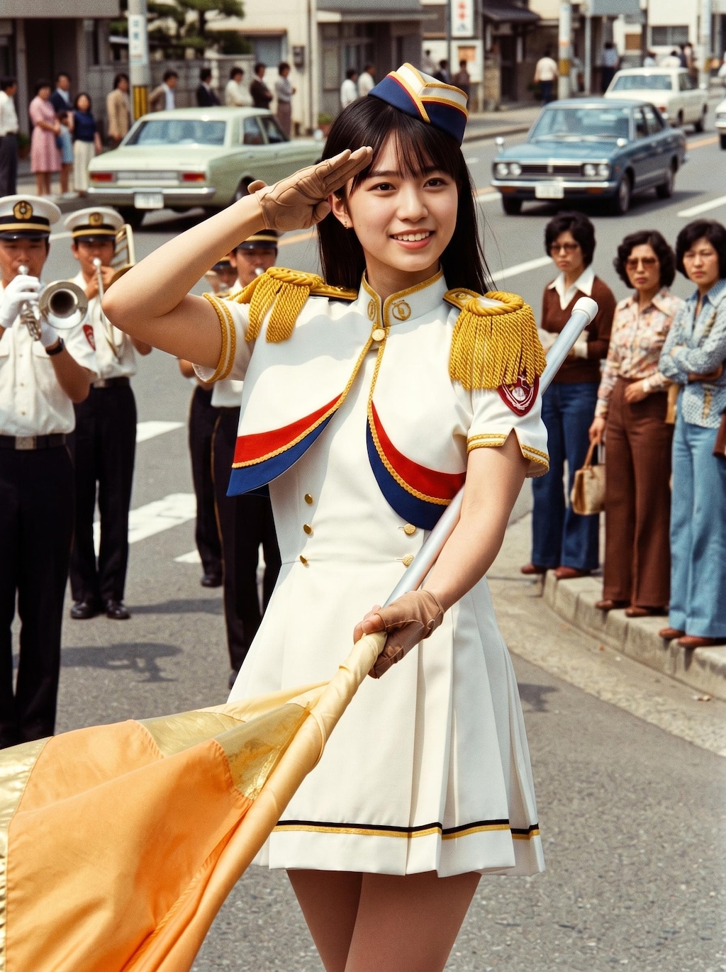 昭和レトロのマーチングバンドガール