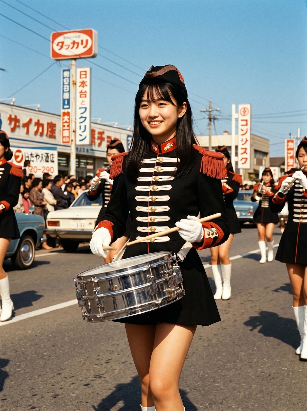 昭和レトロのマーチングバンドガール