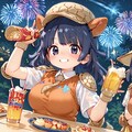 アルマーちゃんと夏祭りビールで乾杯♪ 3枚目