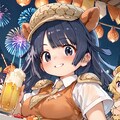 アルマーちゃんと夏祭りビールで乾杯♪ 5枚目