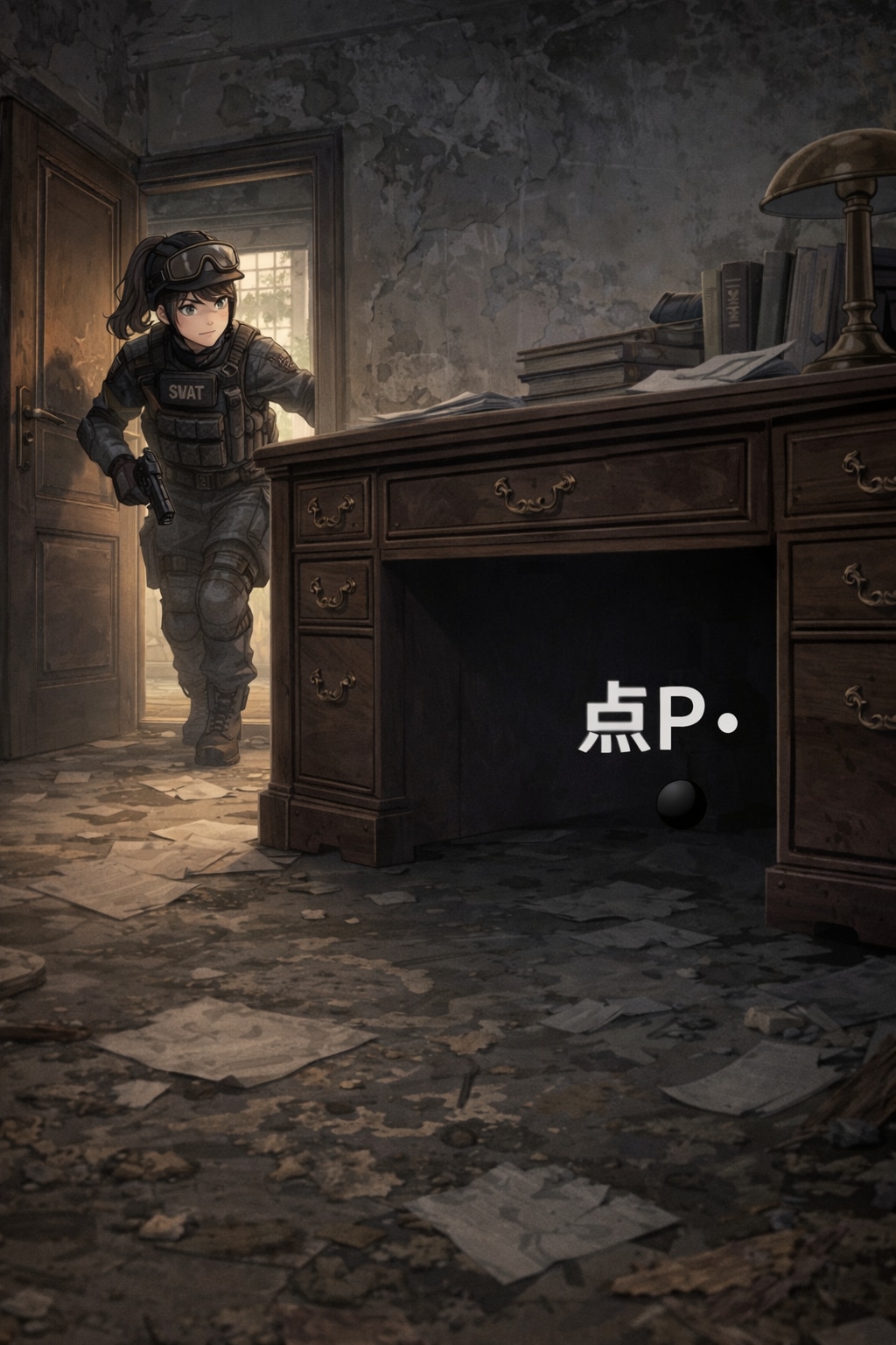 廃墟の洋館に隠れた点P