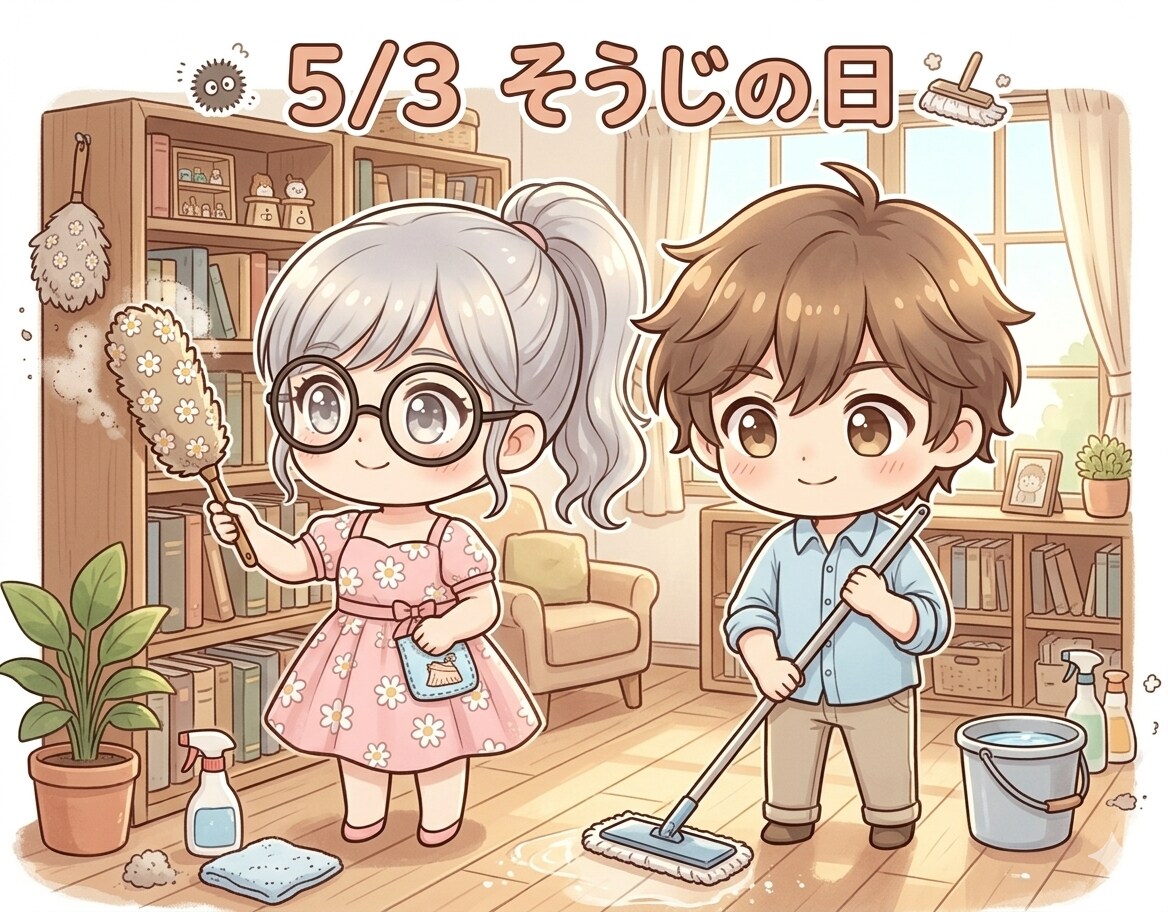 今日は「そうじの日」 | の人気AIイラスト・グラビア