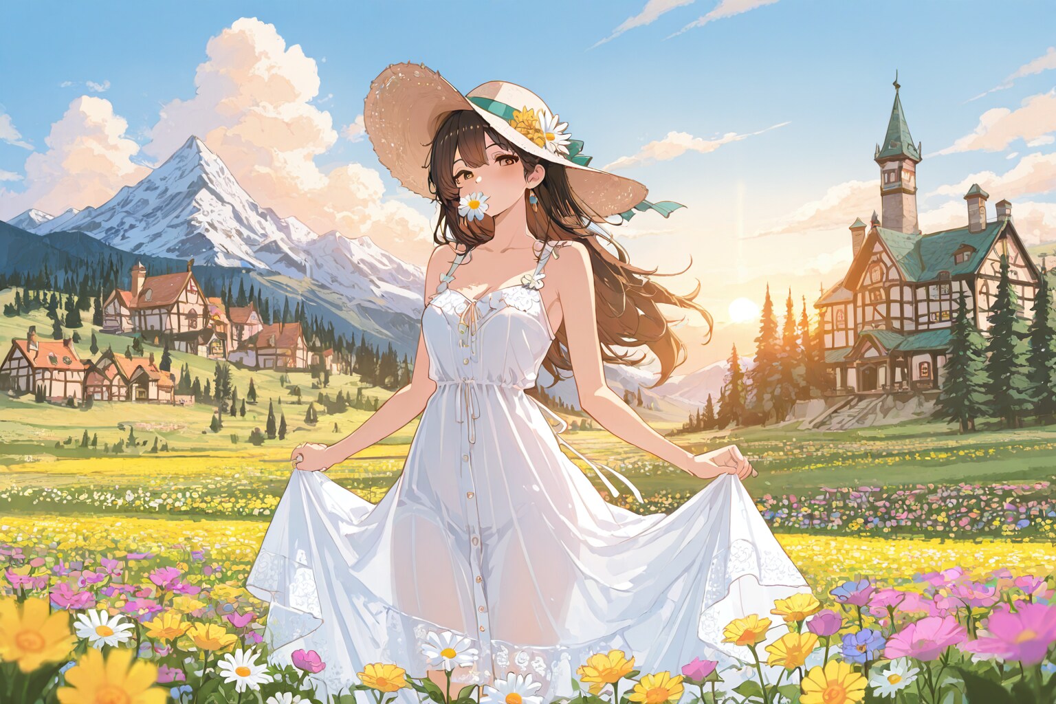 お花畑でのんびりしよう