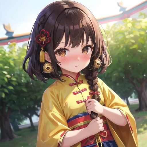 旅先で出会ったチャイナ服の女の子 | の人気AIイラスト・グラビア