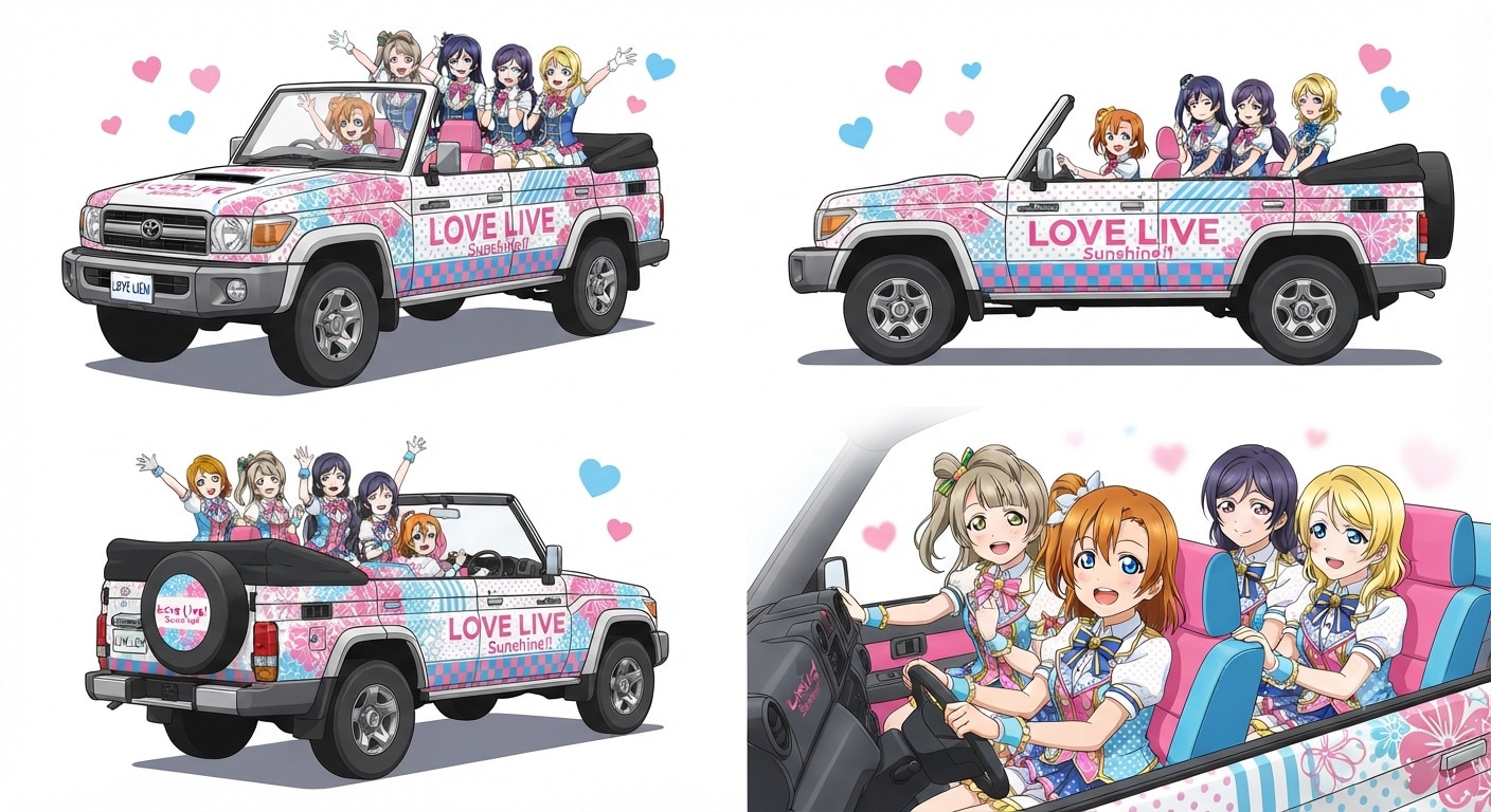 ラブライブキャラとランクル70 | の人気AIイラスト・グラビア