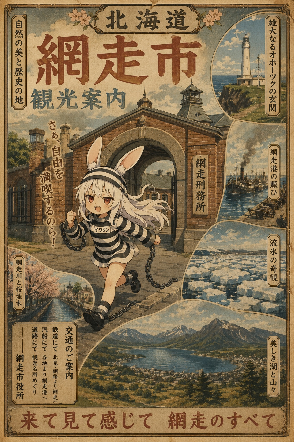 大正時代の網走の風景