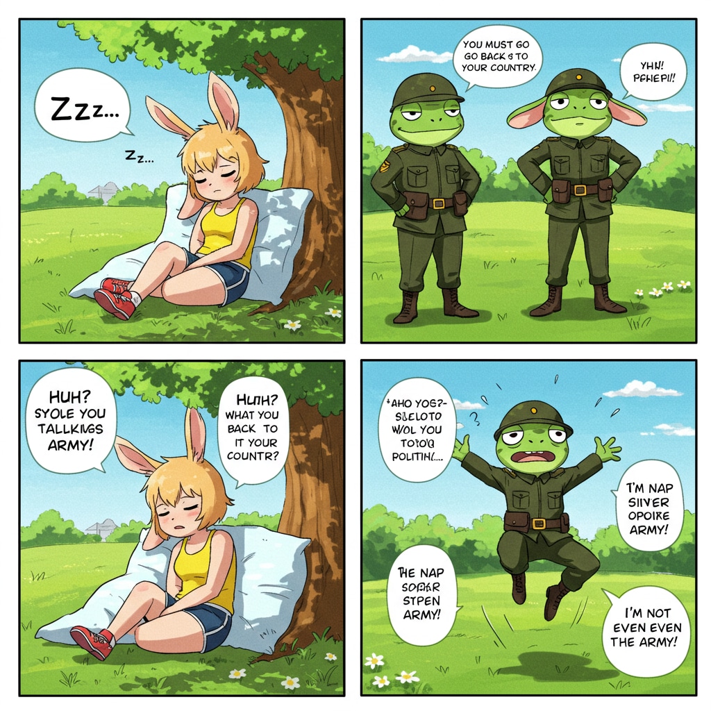 昼寝する兎少女