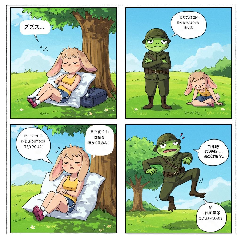 昼寝する兎少女