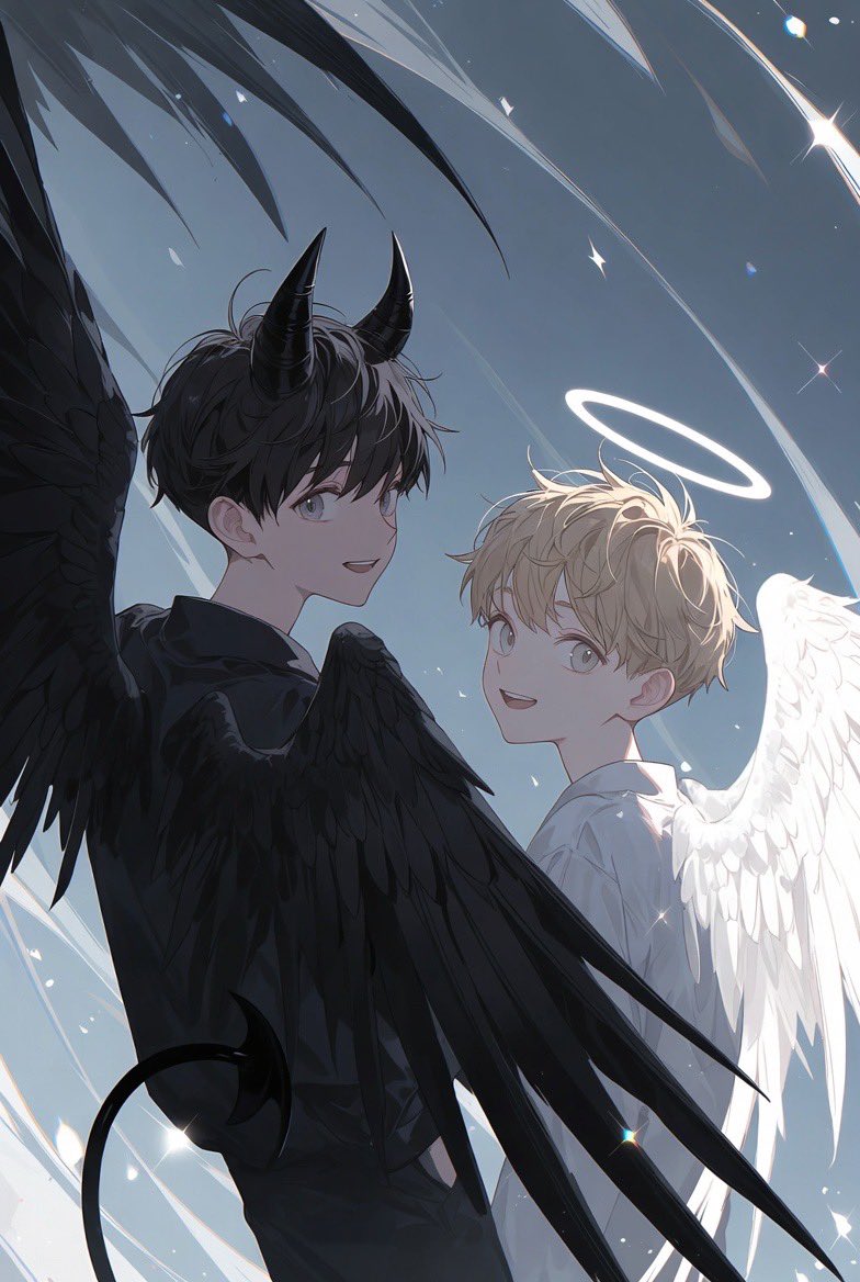 天使と悪魔 | の人気AIイラスト・グラビア