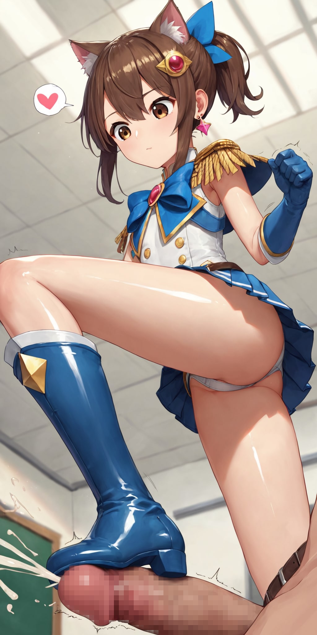 猫耳魔法少女のブーツコキ