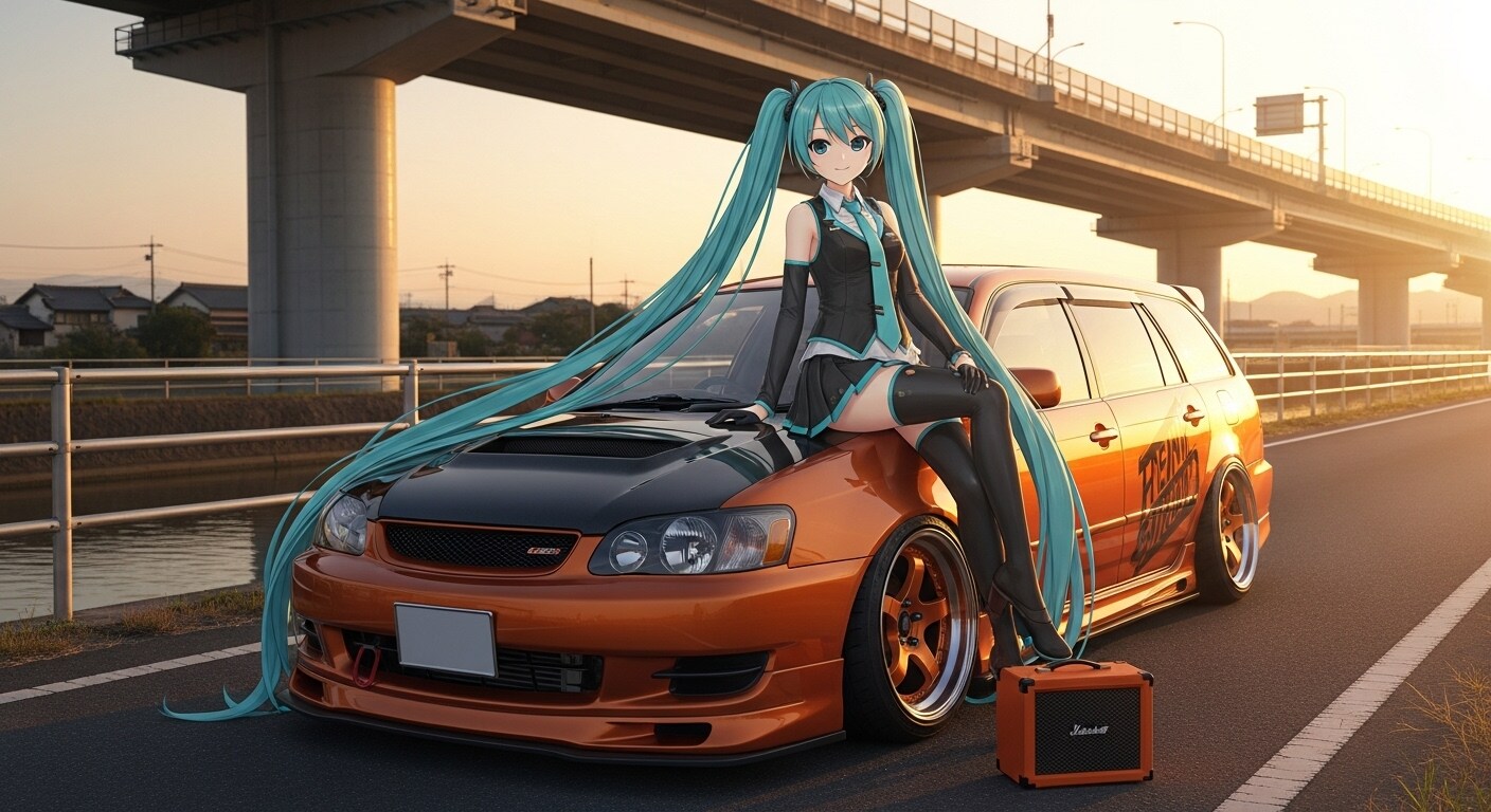 初音ミクとカローラフィールダー | の人気AIイラスト・グラビア