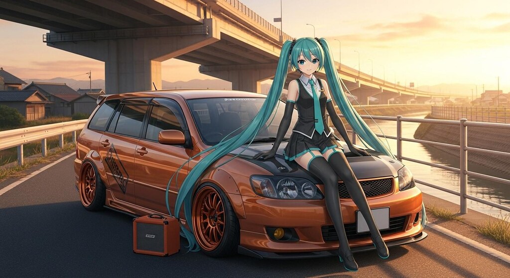 初音ミクとカローラフィールダー