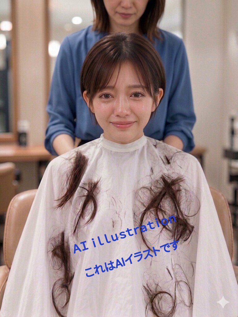 “初めてのバッサリ” “美少女のシンボル”だった髪に冷たい刃が触れた小一時間は、   まるで“静かで残酷な処刑”だった。