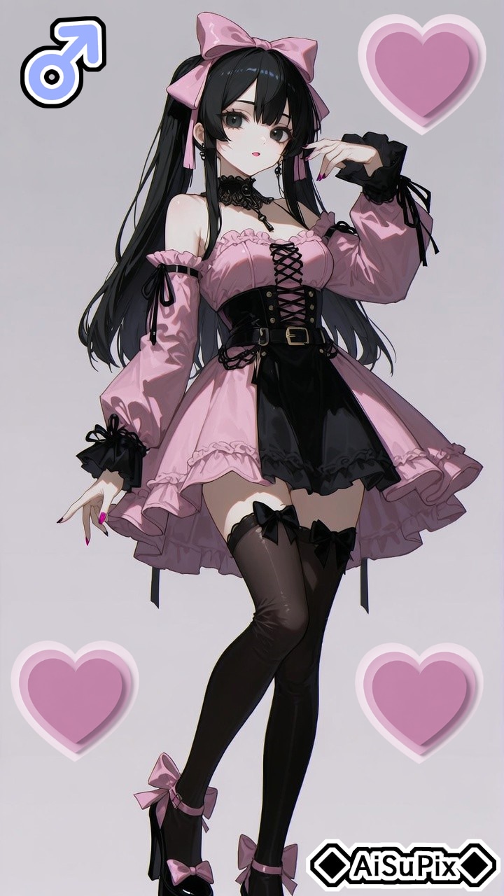 💙AiSuPix／可愛い黒髪ロリィタちゃん💙 | の人気AIイラスト・グラビア