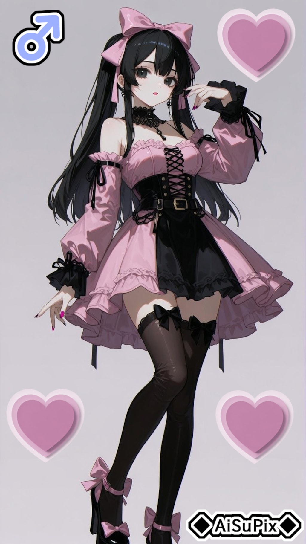💙AiSuPix／可愛い黒髪ロリィタちゃん💙
