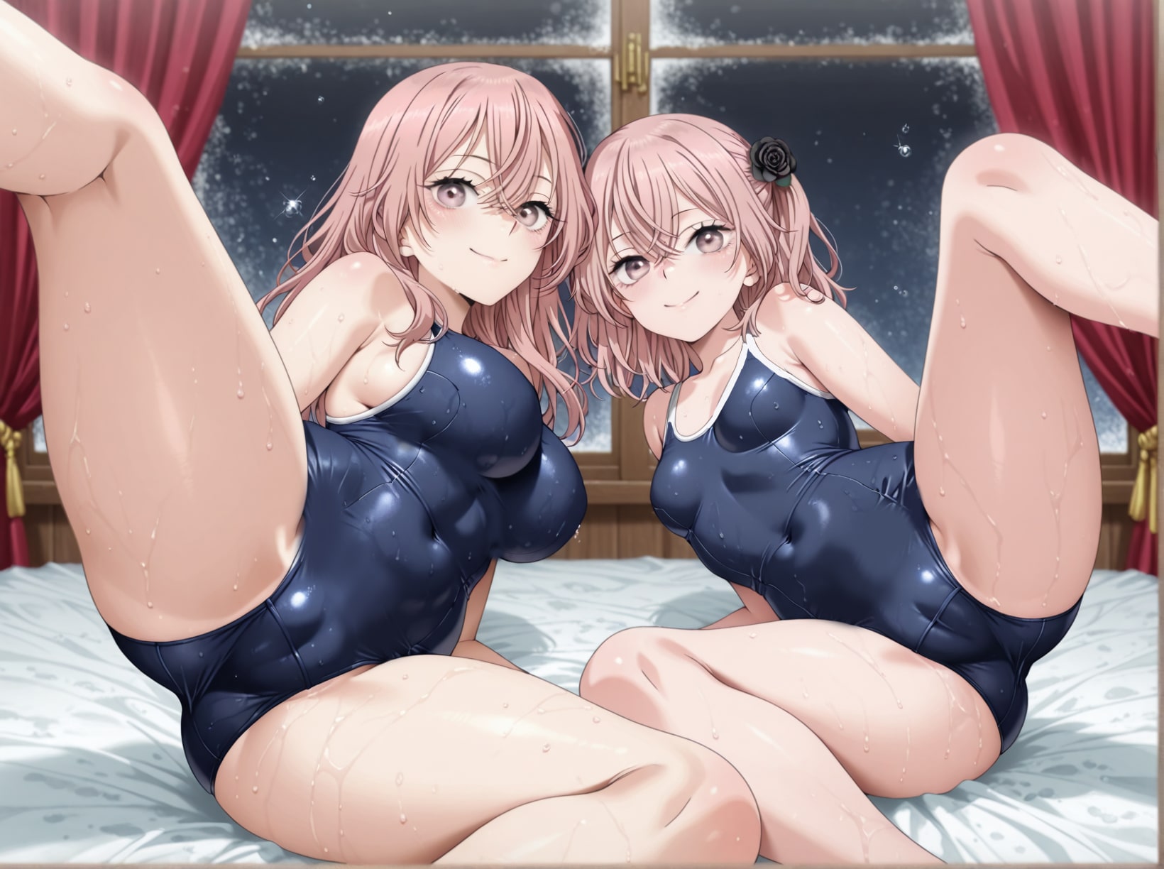 乾姉妹（乾紗寿叶　乾心寿）緊縛オナニー