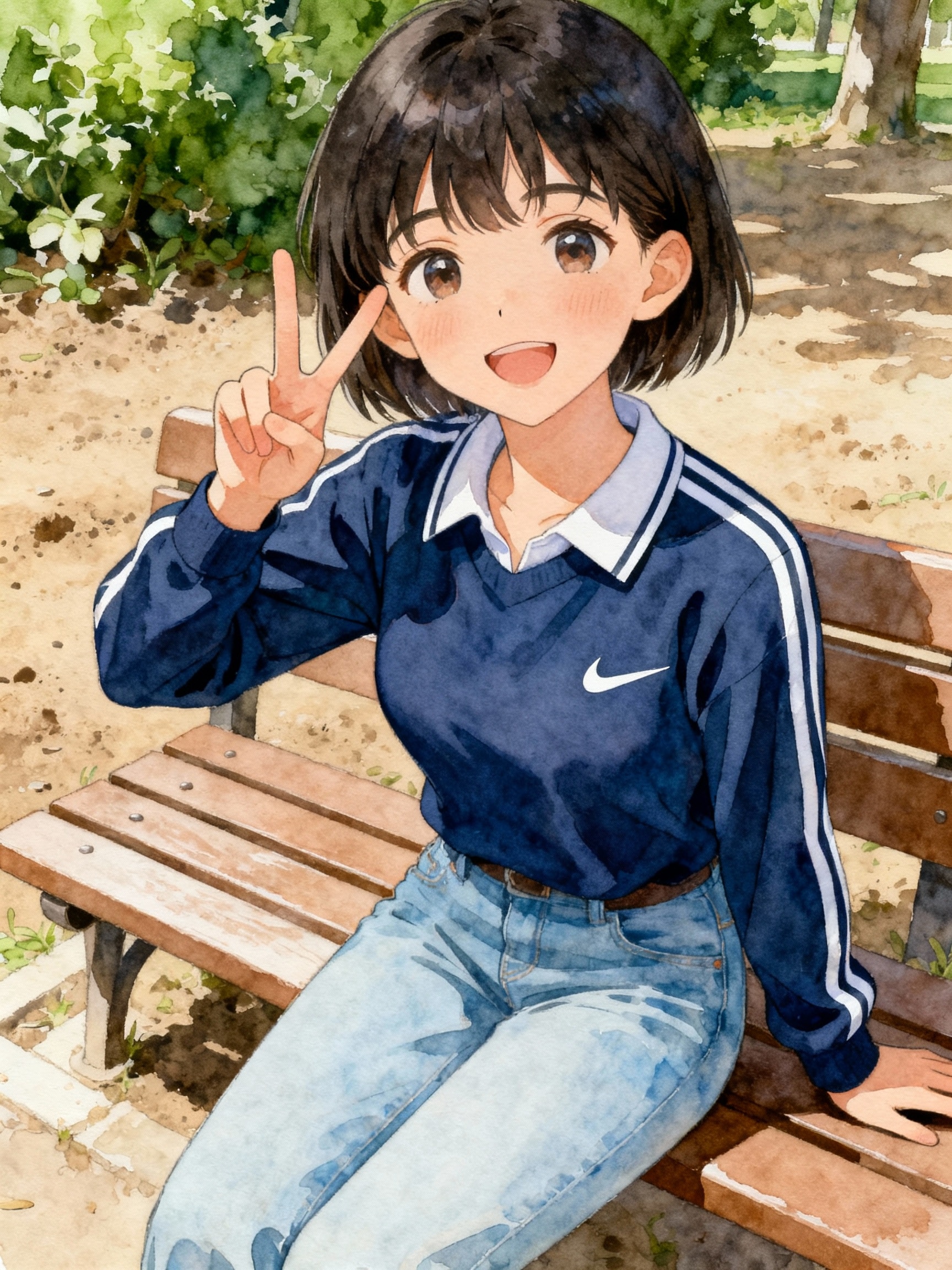 公園で待ってた | の人気AIイラスト・グラビア