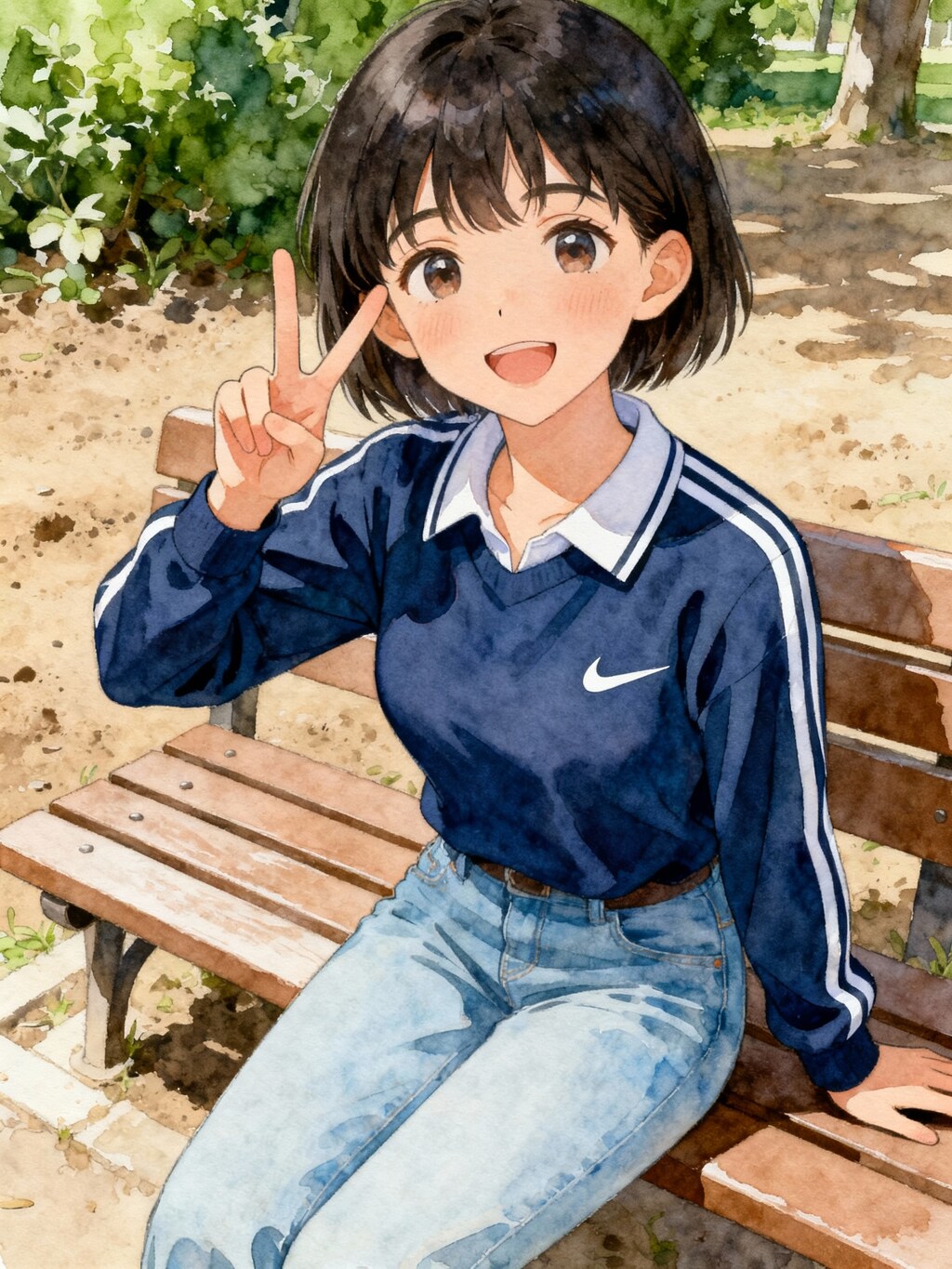 公園で待ってた