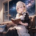 メイドさんが読書01(やりたかったのはこうではない) 3枚目