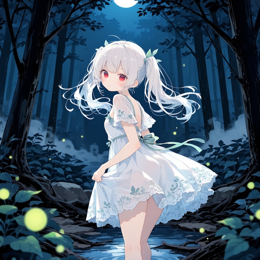 森にて