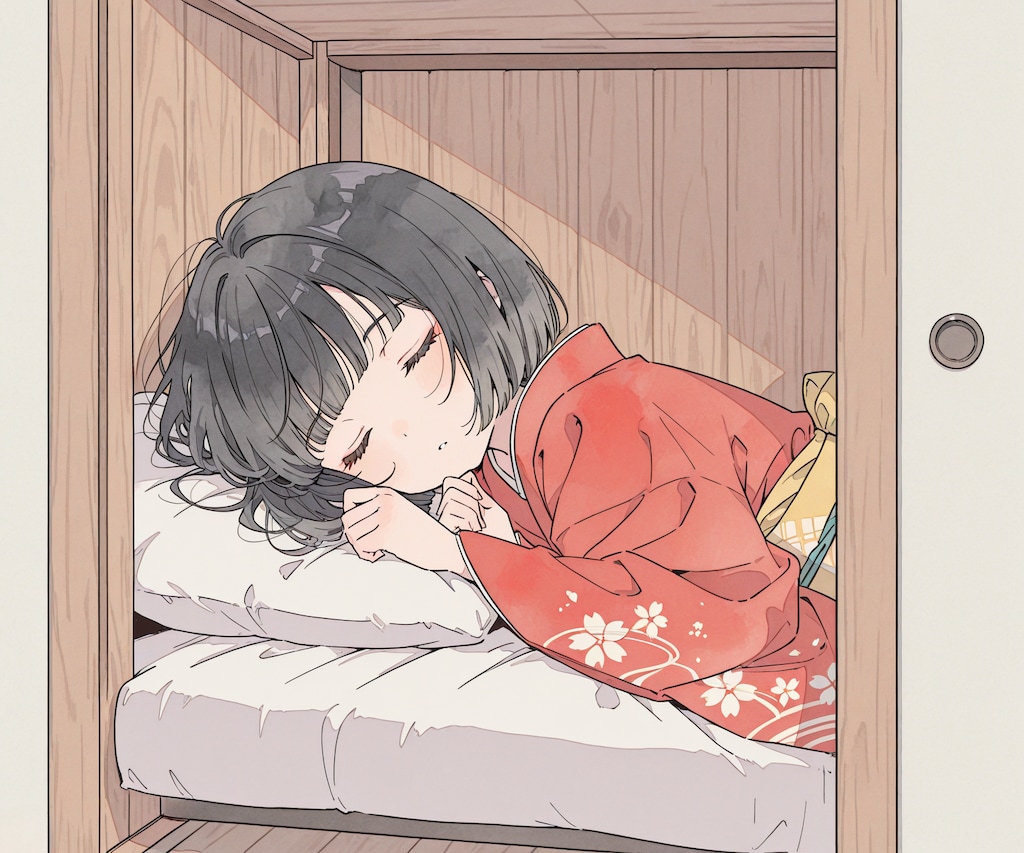 座敷童さん・押し入れが落ち着きます