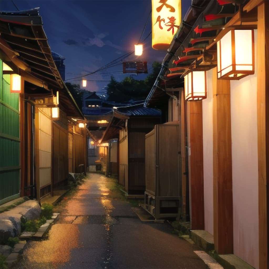 夜の街　背景