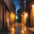 夜の街　背景 8枚目