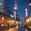 夜の街　背景 3枚目