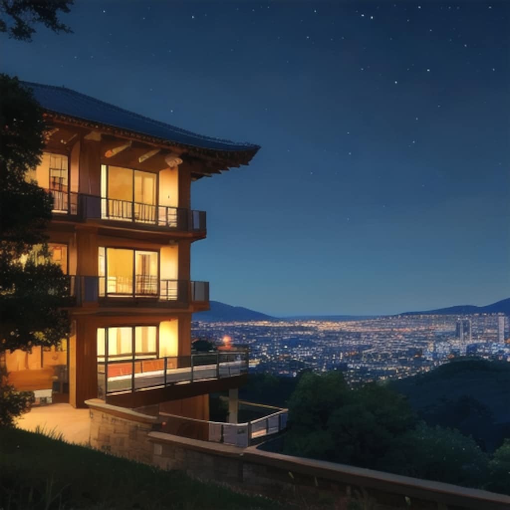 夜の街　背景