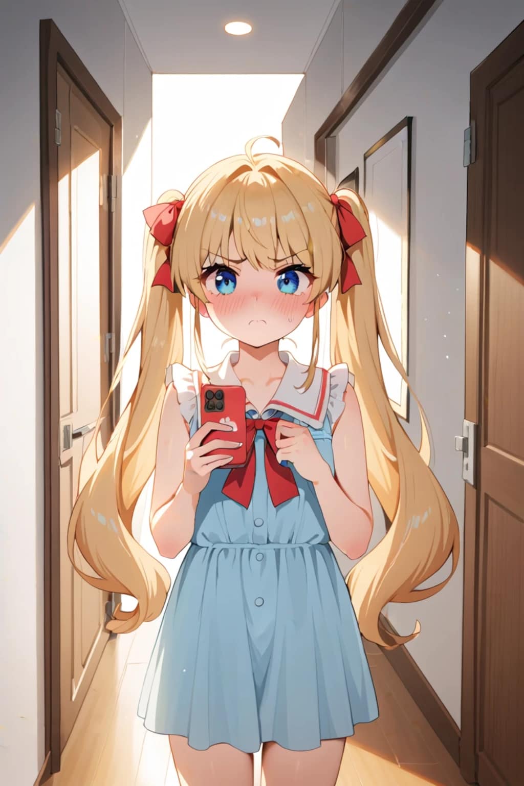 照れてるツインテールちゃん🥰