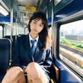 電車女子➁ 4枚目