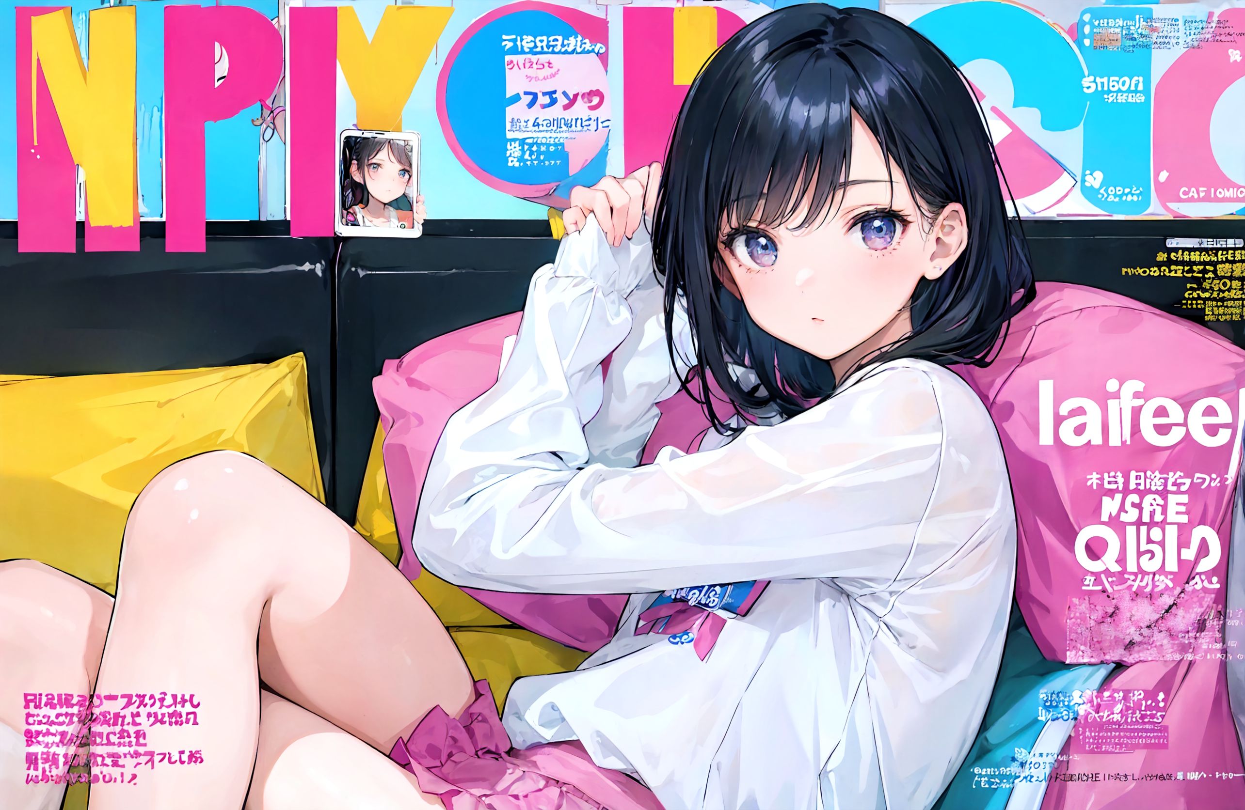 magazine風表紙絵 | の人気AIイラスト・グラビア