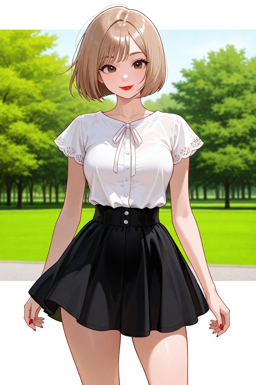 王道でシンプルな夏服