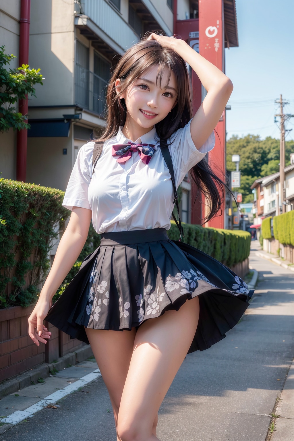 もー、風が強いと髪が爆発しちゃうよー💦涼しいのは嬉しいけどね♪