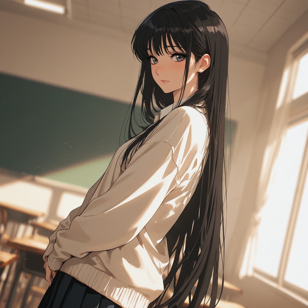 黒髪の子