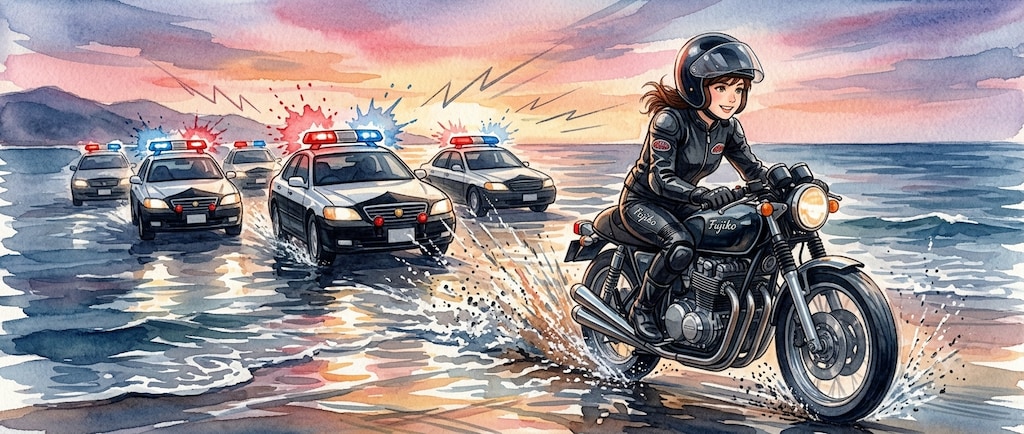 【#バイクと女の子】自分を峰さんと思い込んでいるお姉さん２（水彩画風）