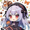 ゴスロリちゃんとリスと栗 3枚目