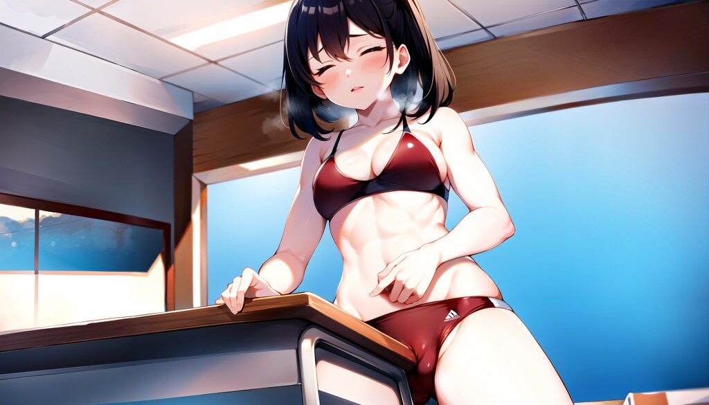 レーシングビキニで角おな