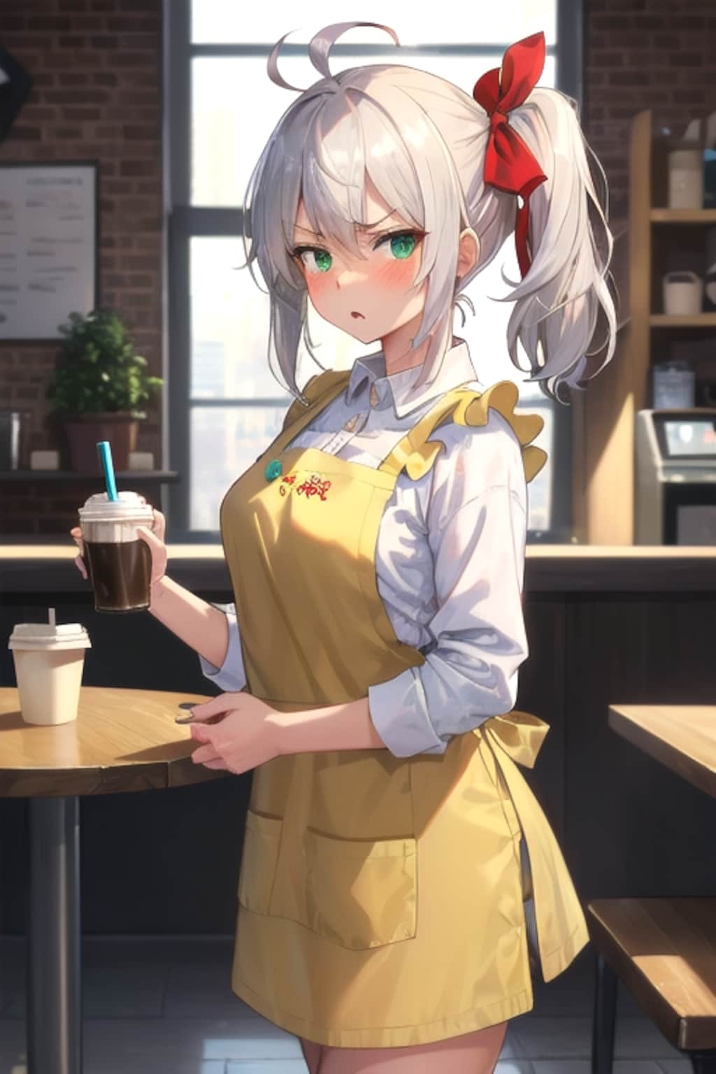 喫茶店の看板娘