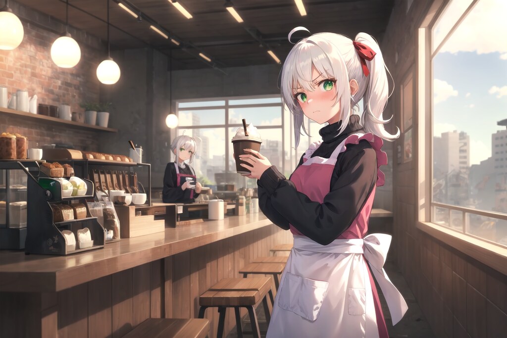 喫茶店の看板娘