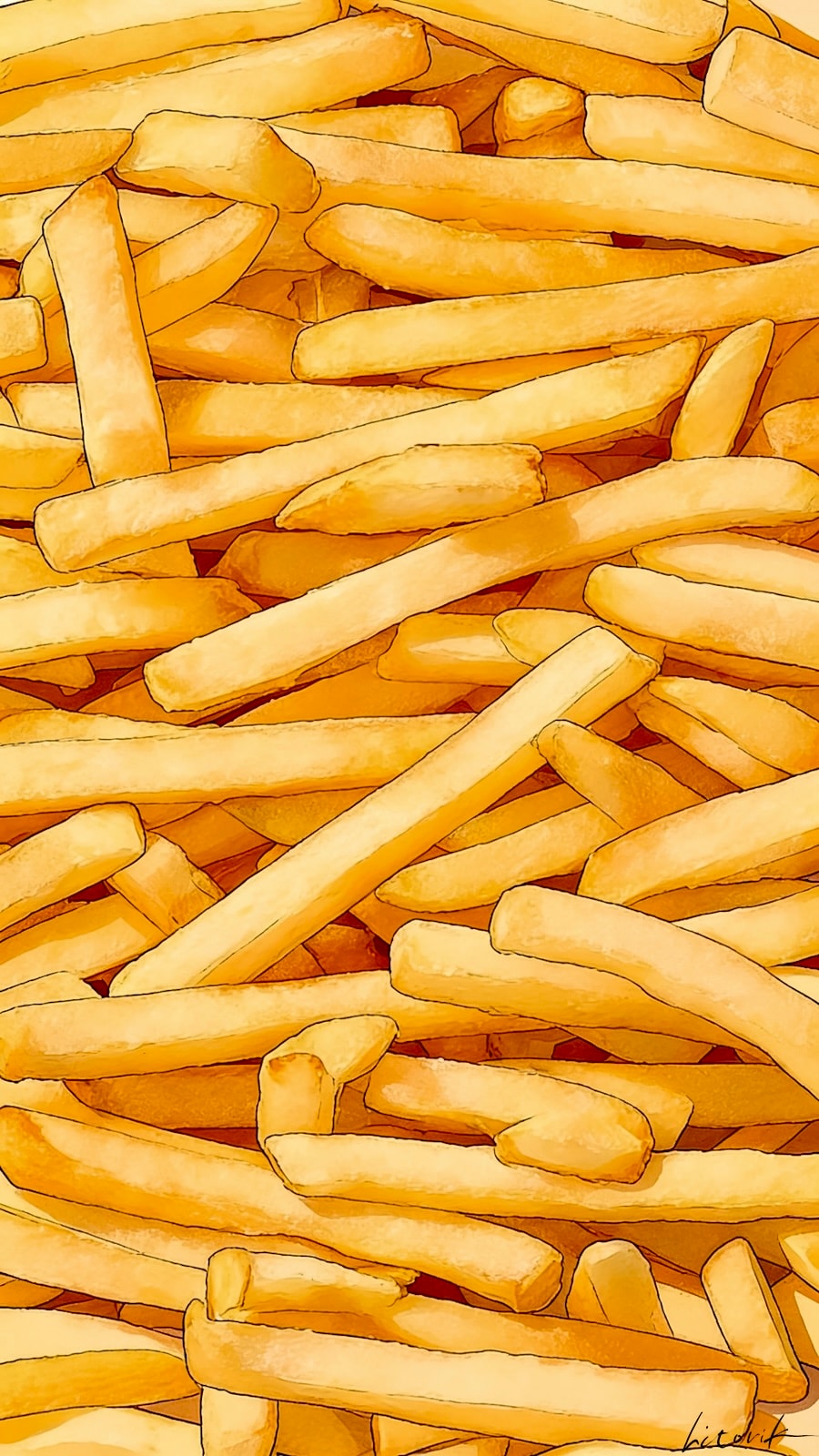 無限ポテトループ／スマホ壁紙アーカイブ | の人気AIイラスト・グラビア