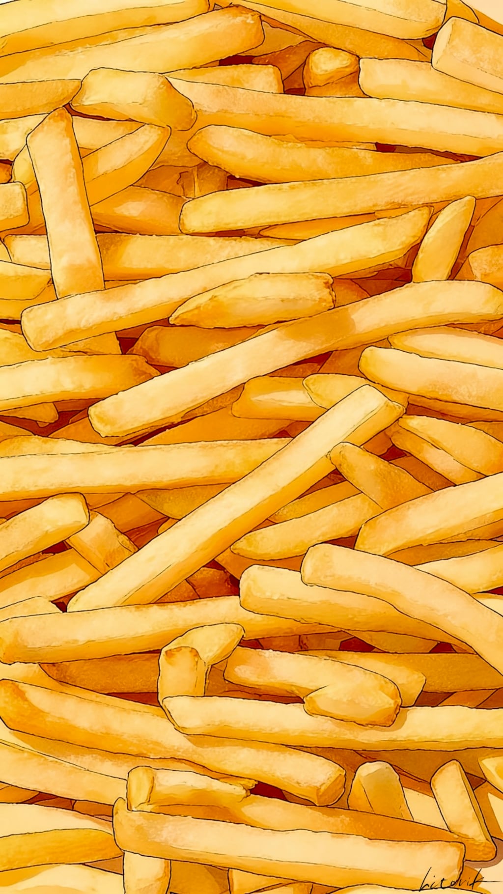 無限ポテトループ／スマホ壁紙アーカイブ