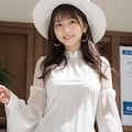 白い帽子の受付嬢 4枚目