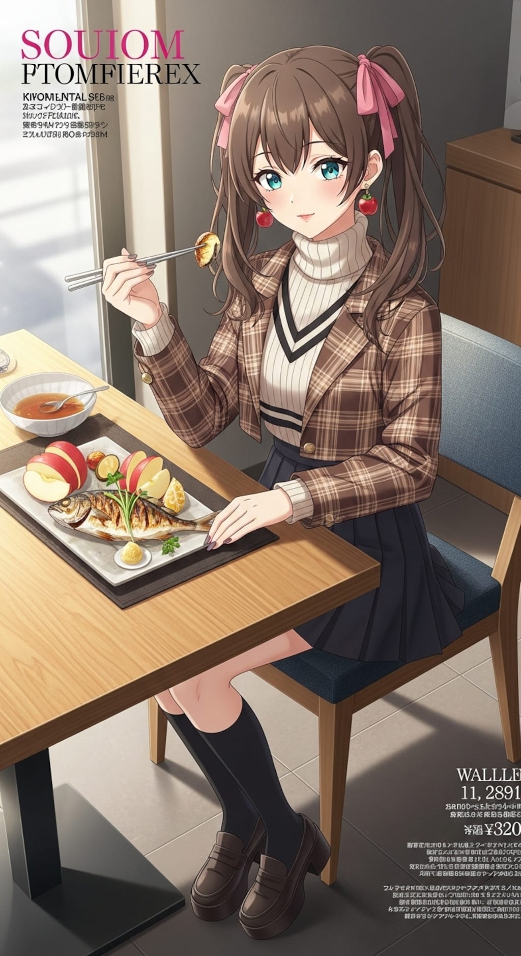 アイゴを食べているはるかの雑誌広告