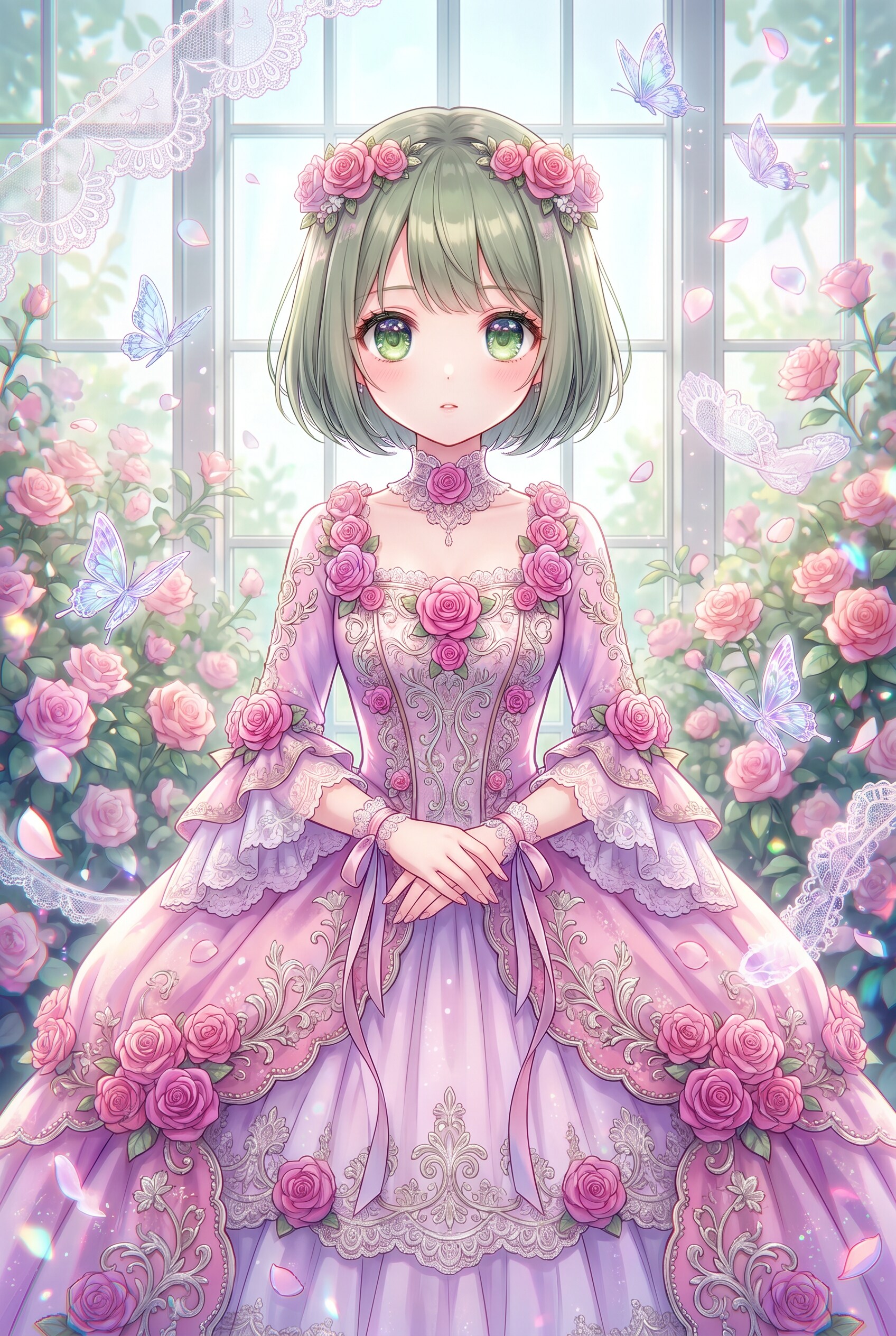 薔薇温室の麗姿