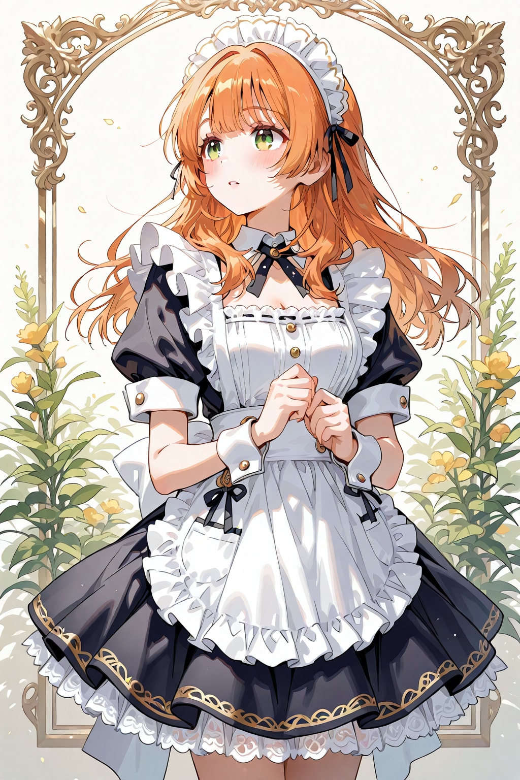 水彩メイドさん