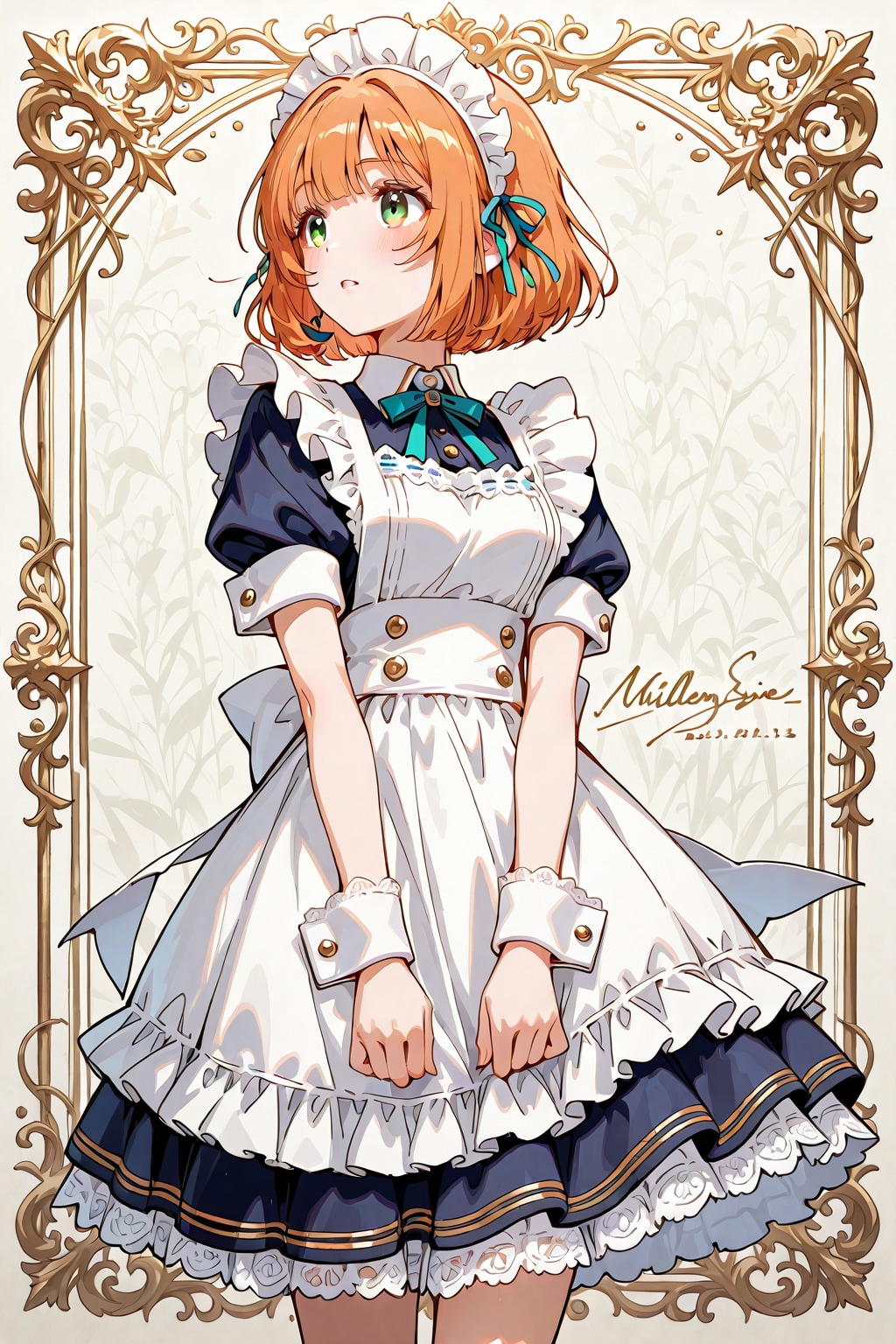 水彩メイドさん
