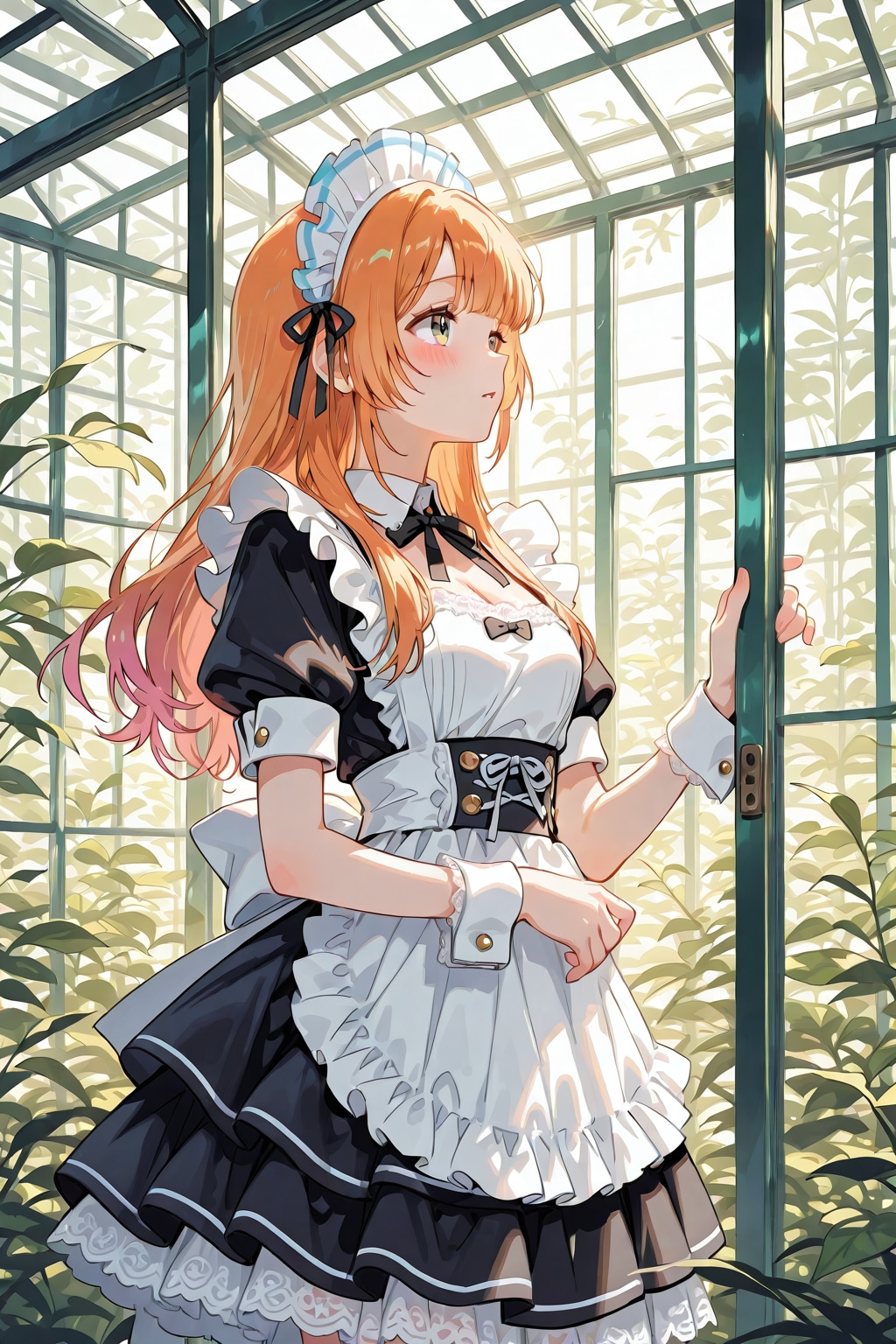 水彩メイドさん