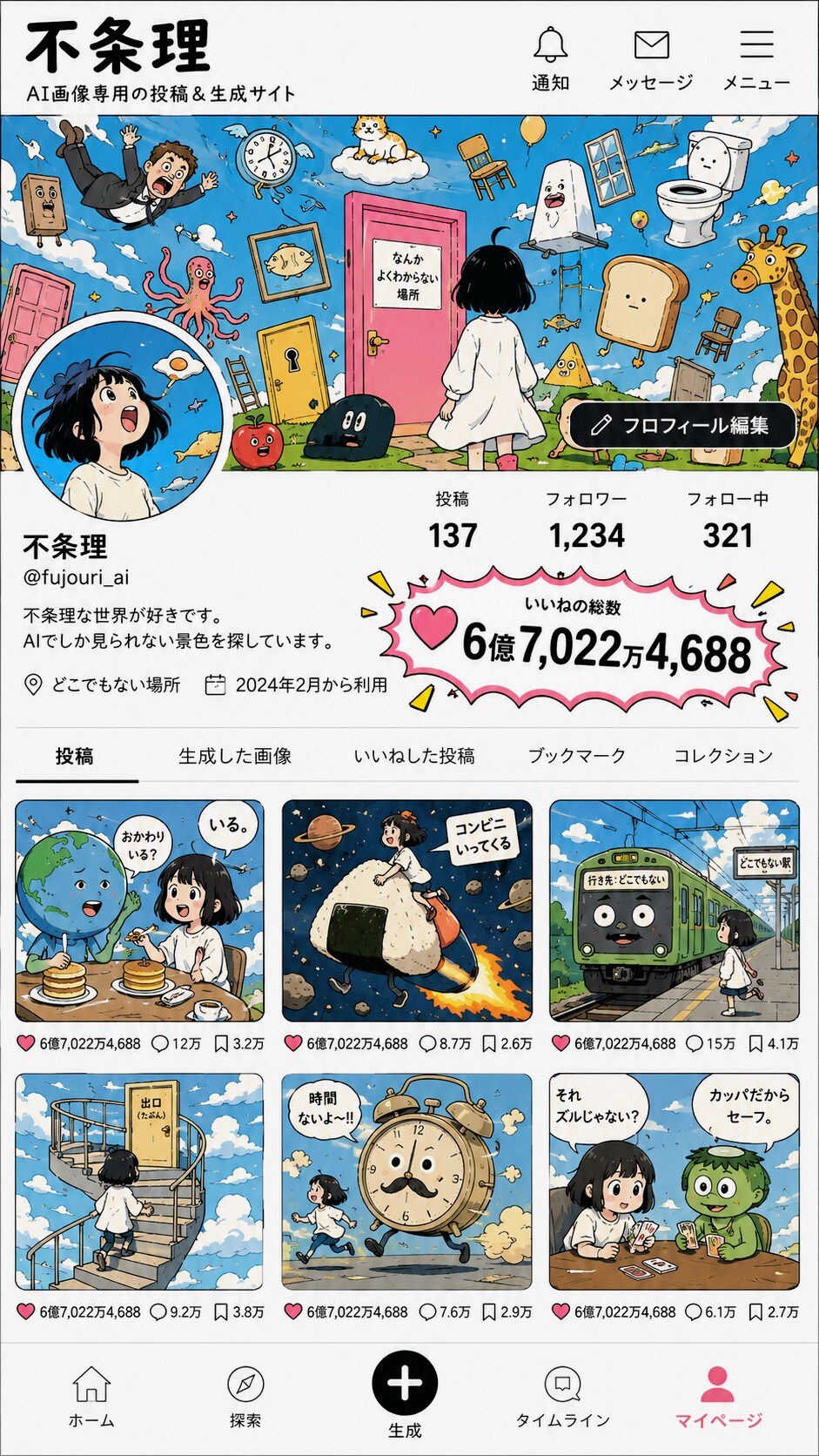 不条理さんのマイページ